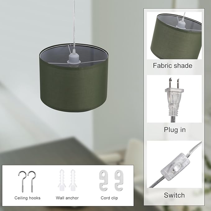 LUMISCAPE 2 Pack Plug in Pendant Light