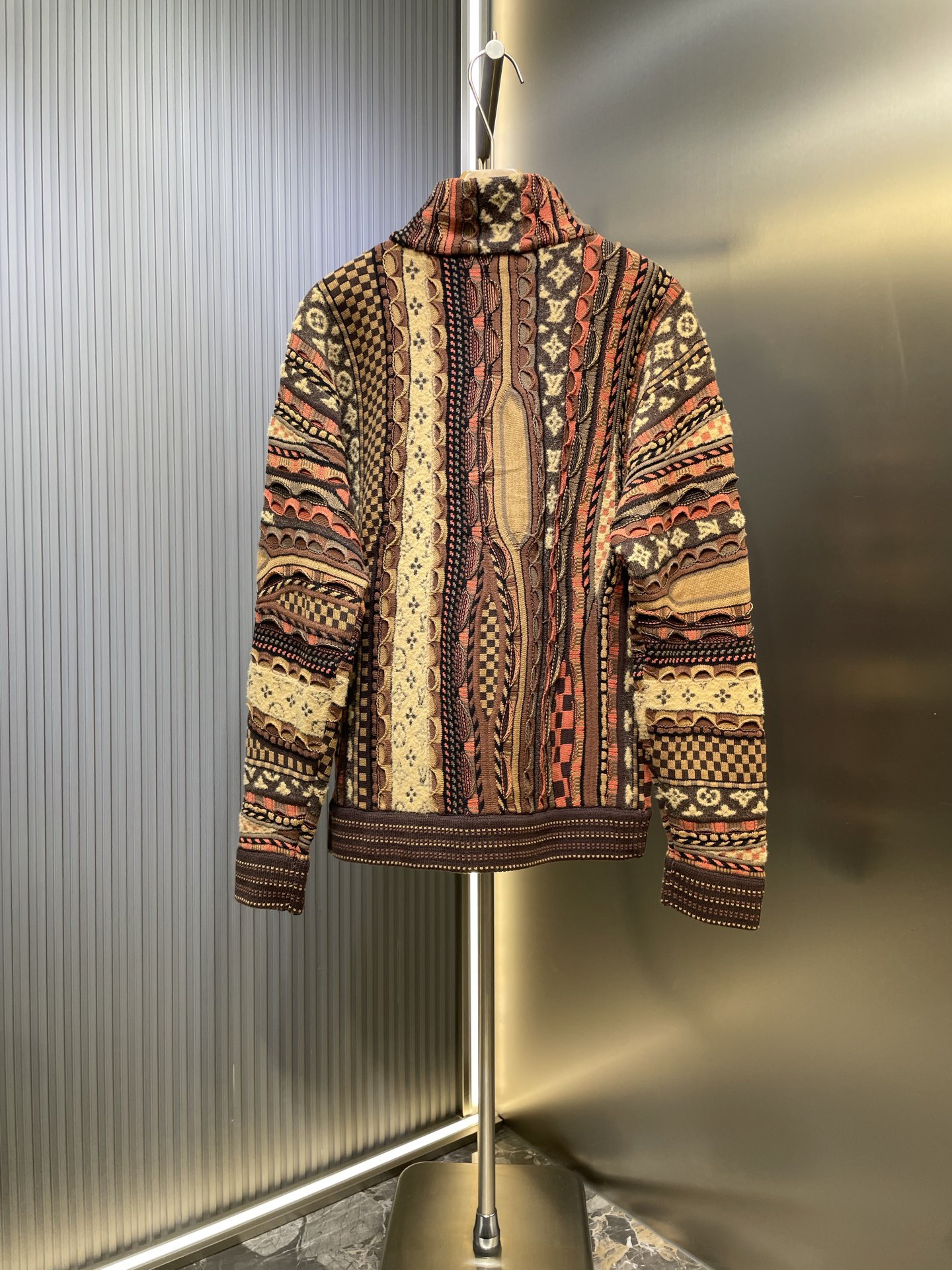 LV 25FF X Nigo Half-zip turtleneck sweater