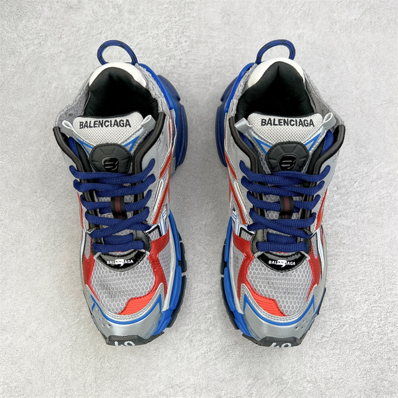 BLCG Runner Lace-Up Sneakers Gray Blue Red 677403W3RB61264