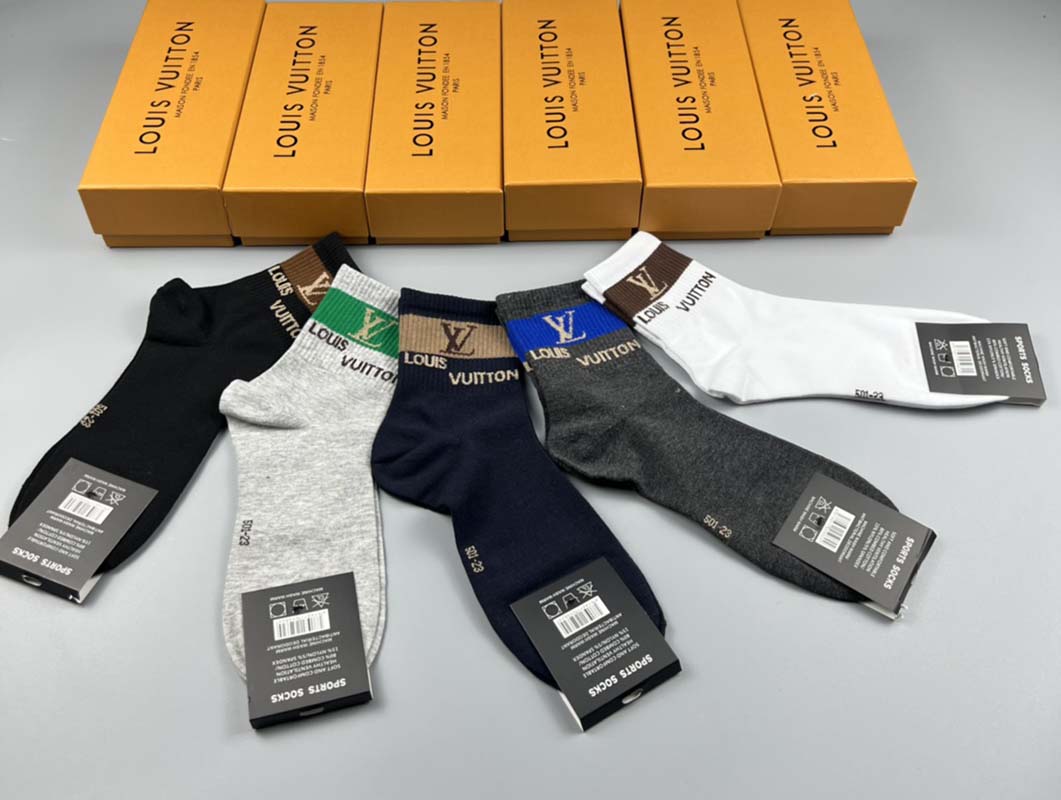 Set of 5 Pairs of Cotton Breathable Crew Socks WZ-924000250