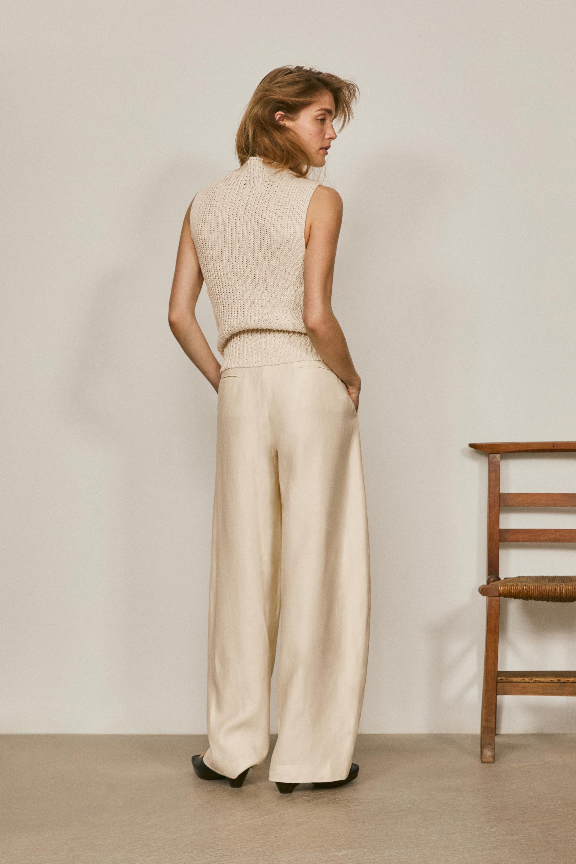 Pantalón ancho detalle pliegues - LIMITED EDITION