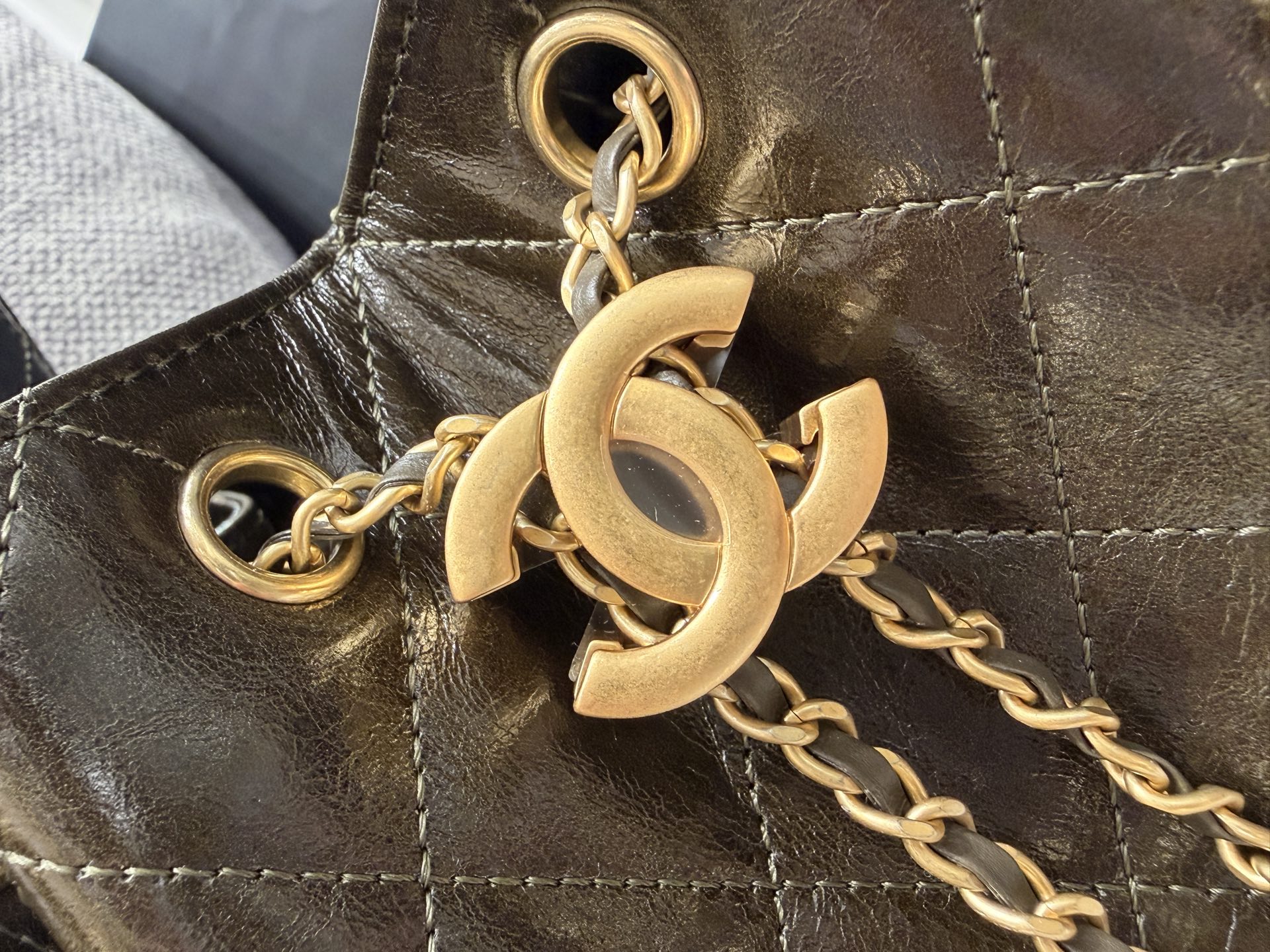 Chanel 26 Handbag Calfskin & Gold Tone Metal