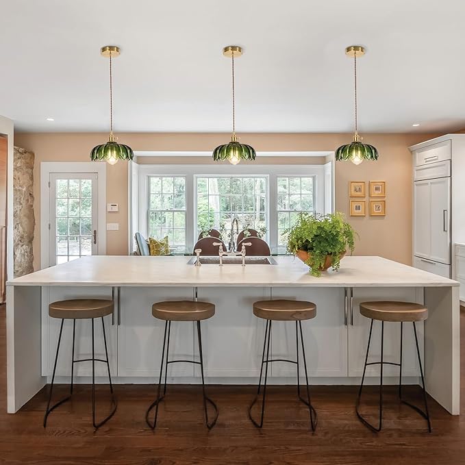 LUMISCAPE Plug in Pendant Light: Glass Hanging Lamp Plug in