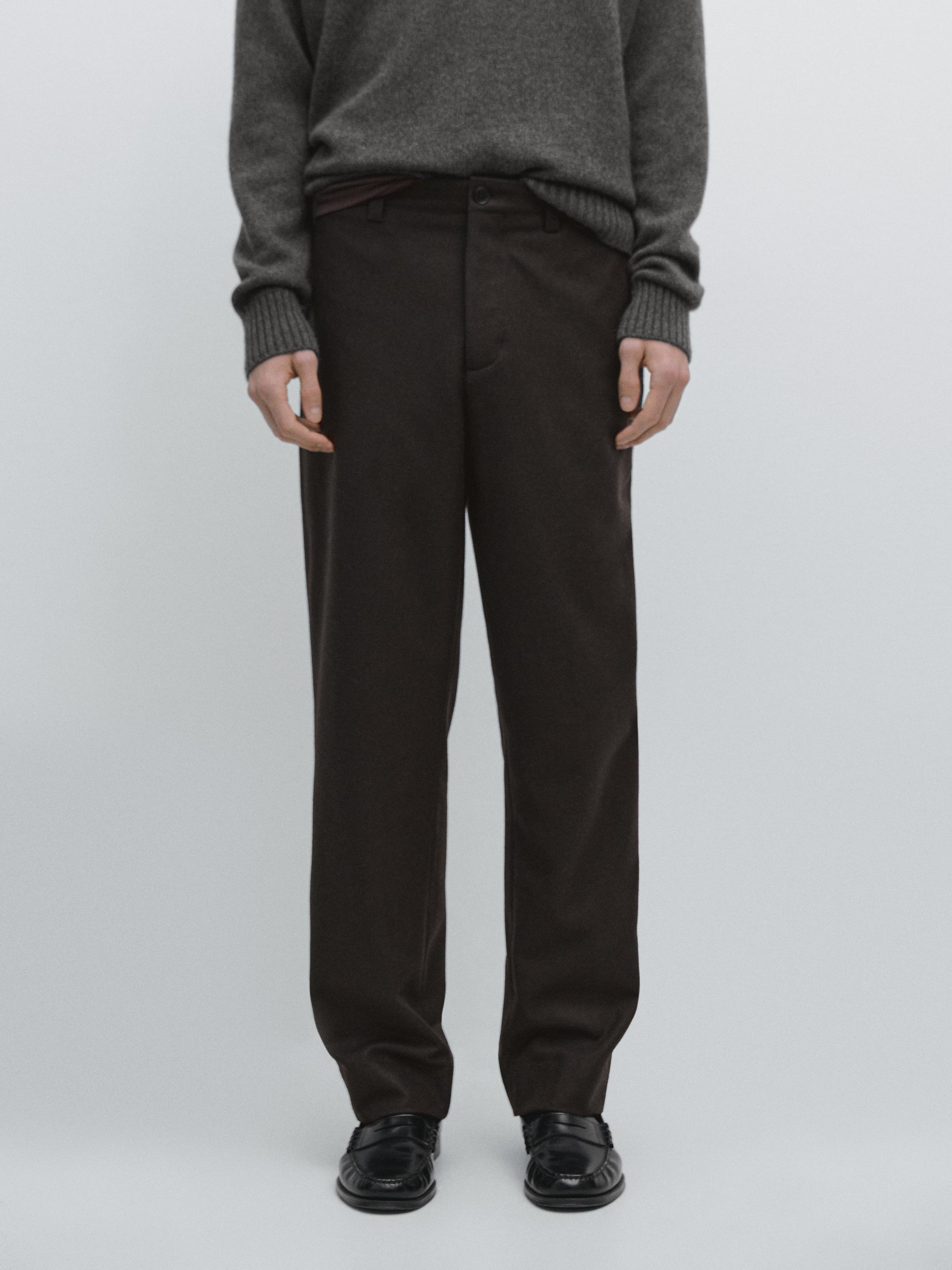 Pantalón total look mezcla lana