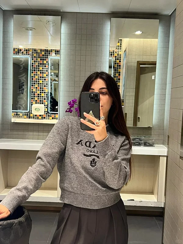 Embroidered Long Sleeve Sweater MY-93209