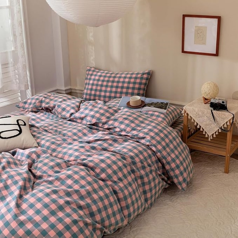 Plaid Duvet Cover Set