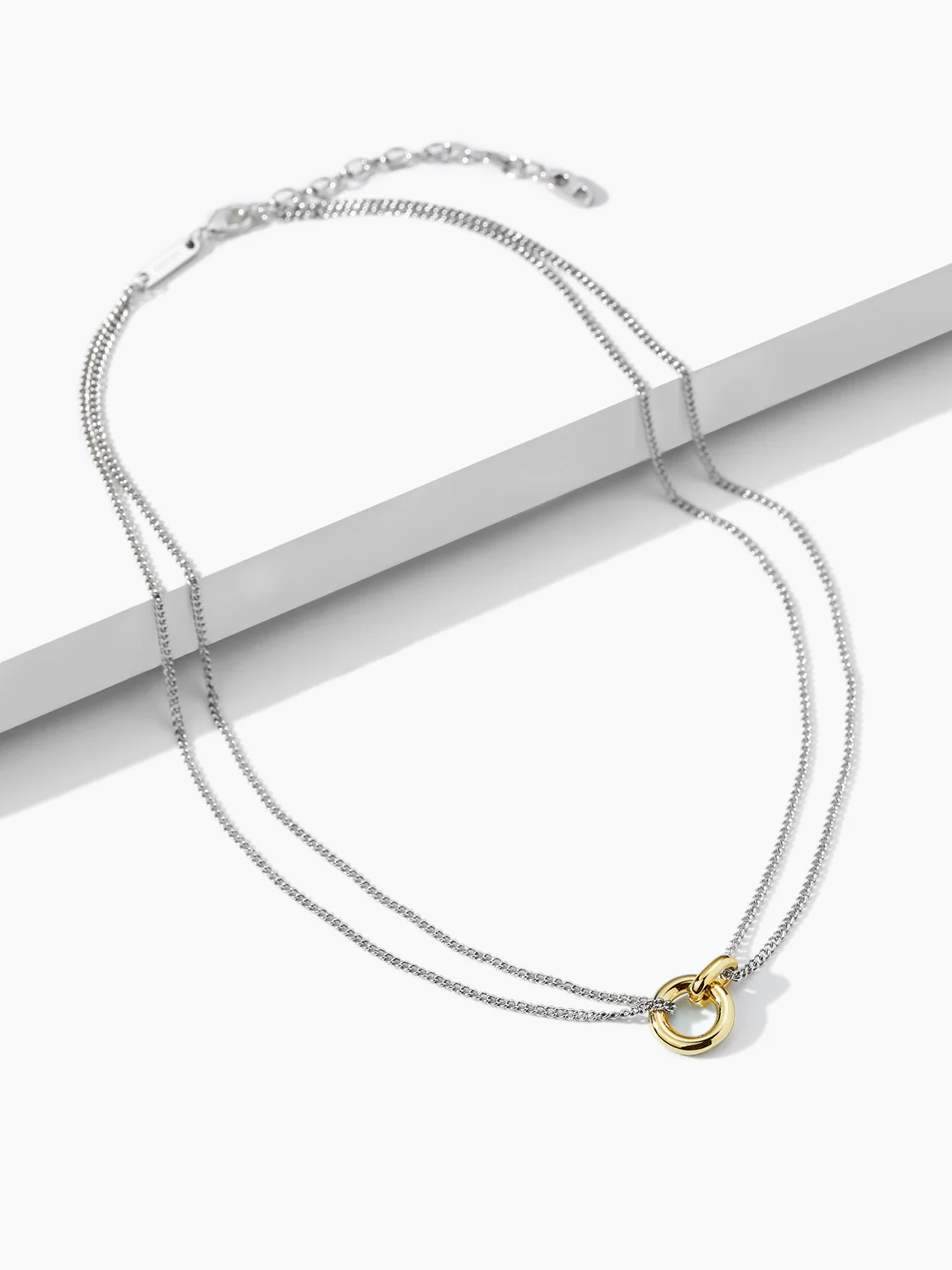 Mixed Linked Layered Necklace