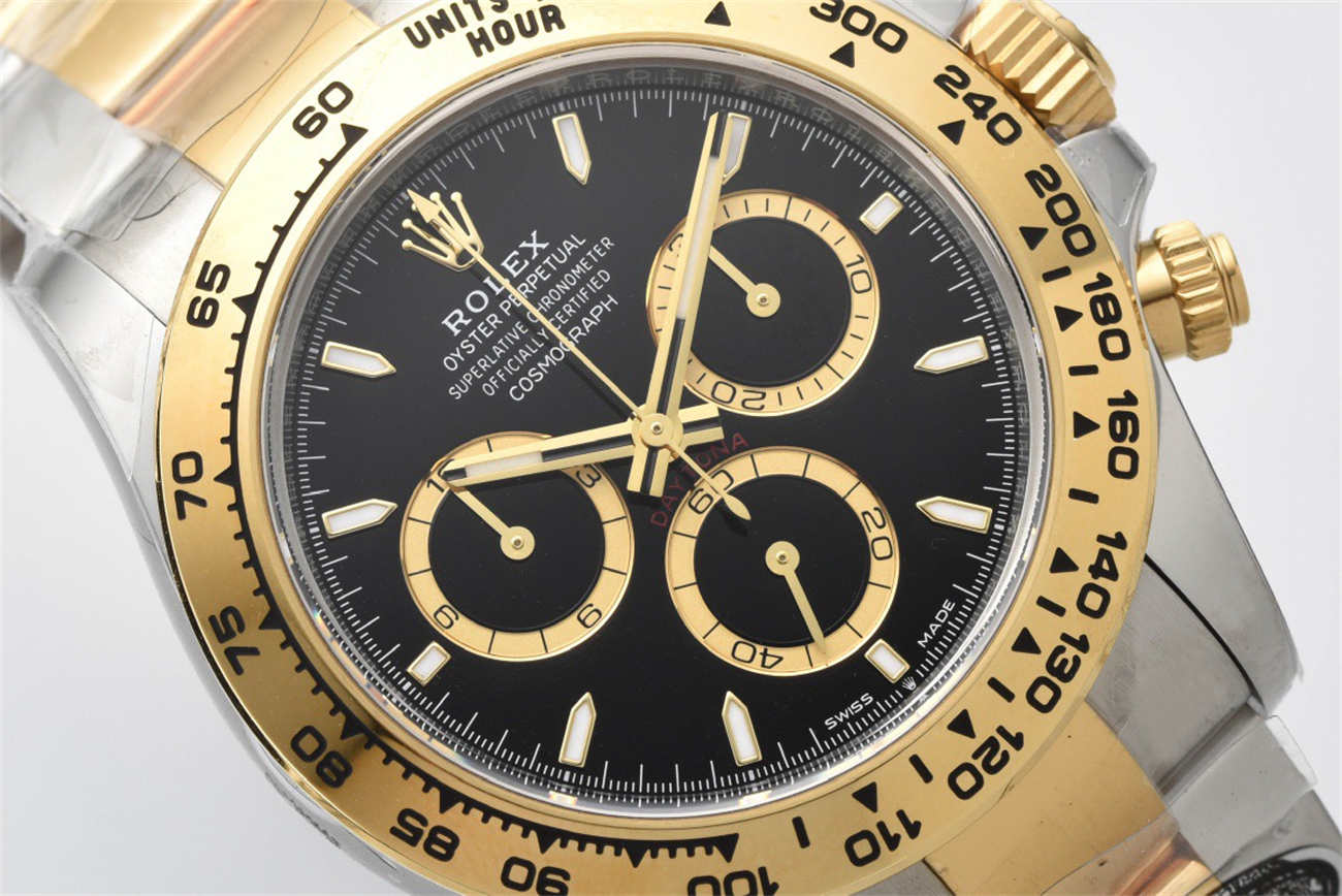 Clean Factory Rolex Daytona 126503 Replica – New Two Tone Black Dial (4131 Movement)