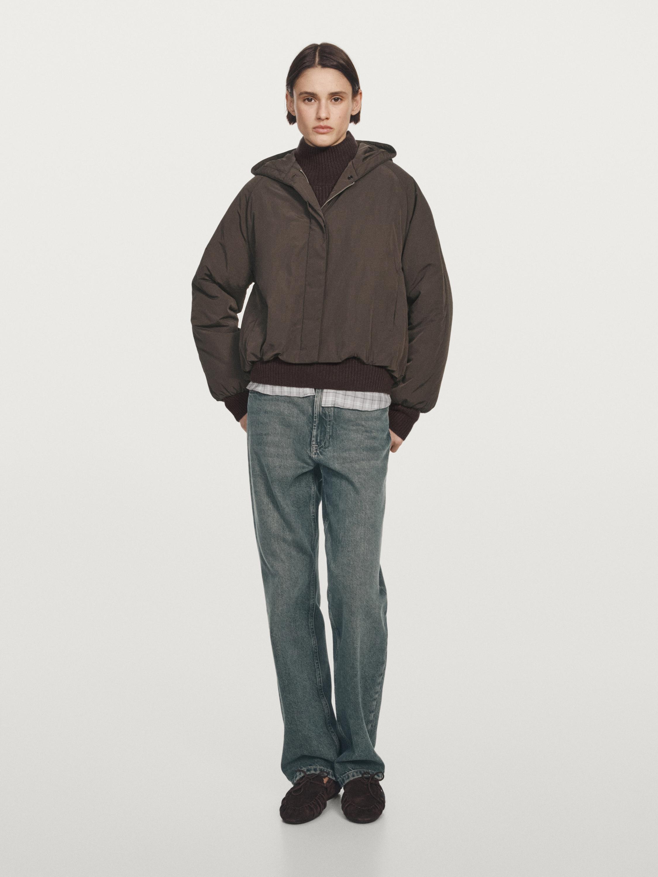 Chaqueta bomber capucha water repellent