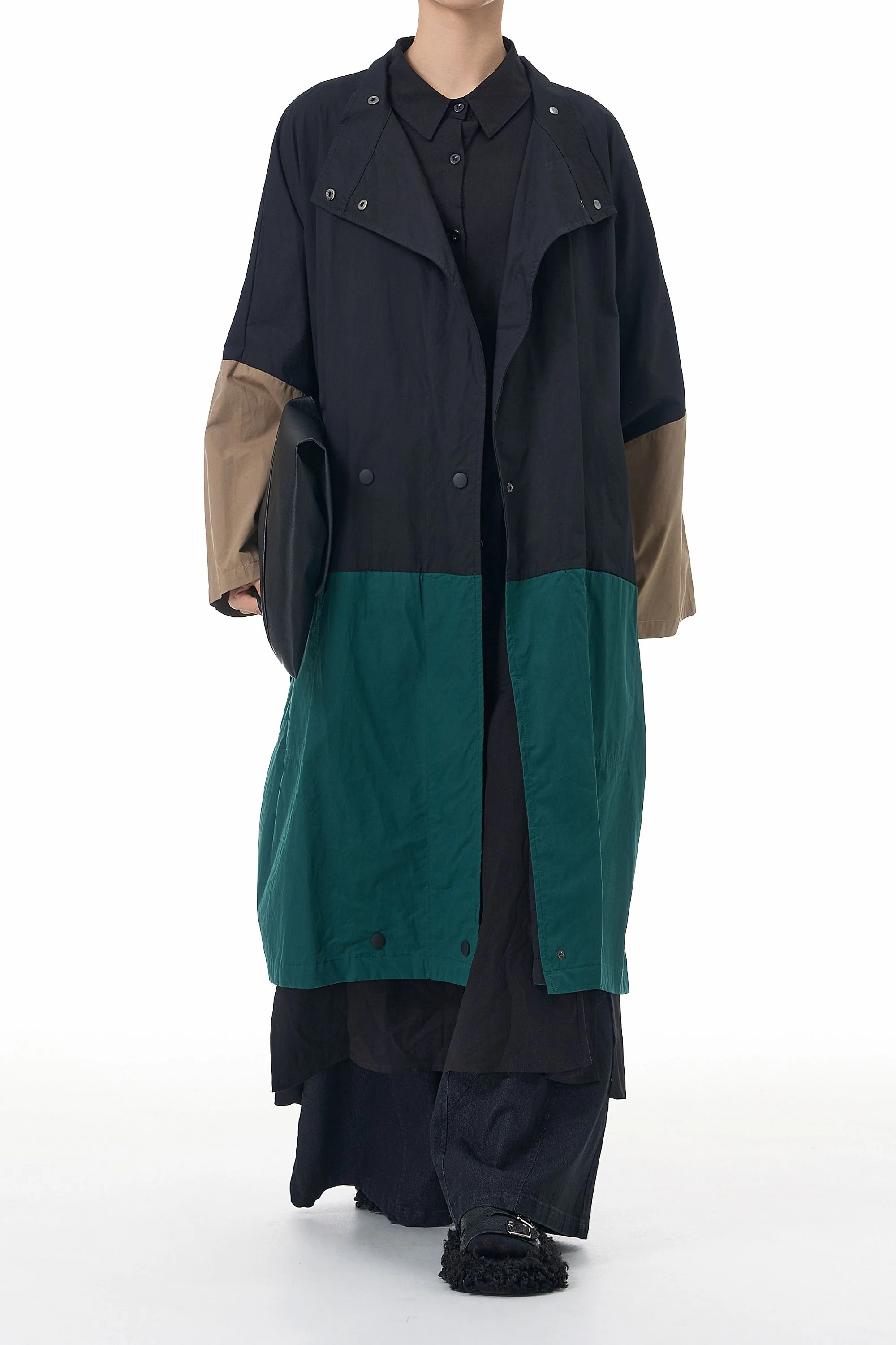 The Snap Block Oversized Trench Coat
