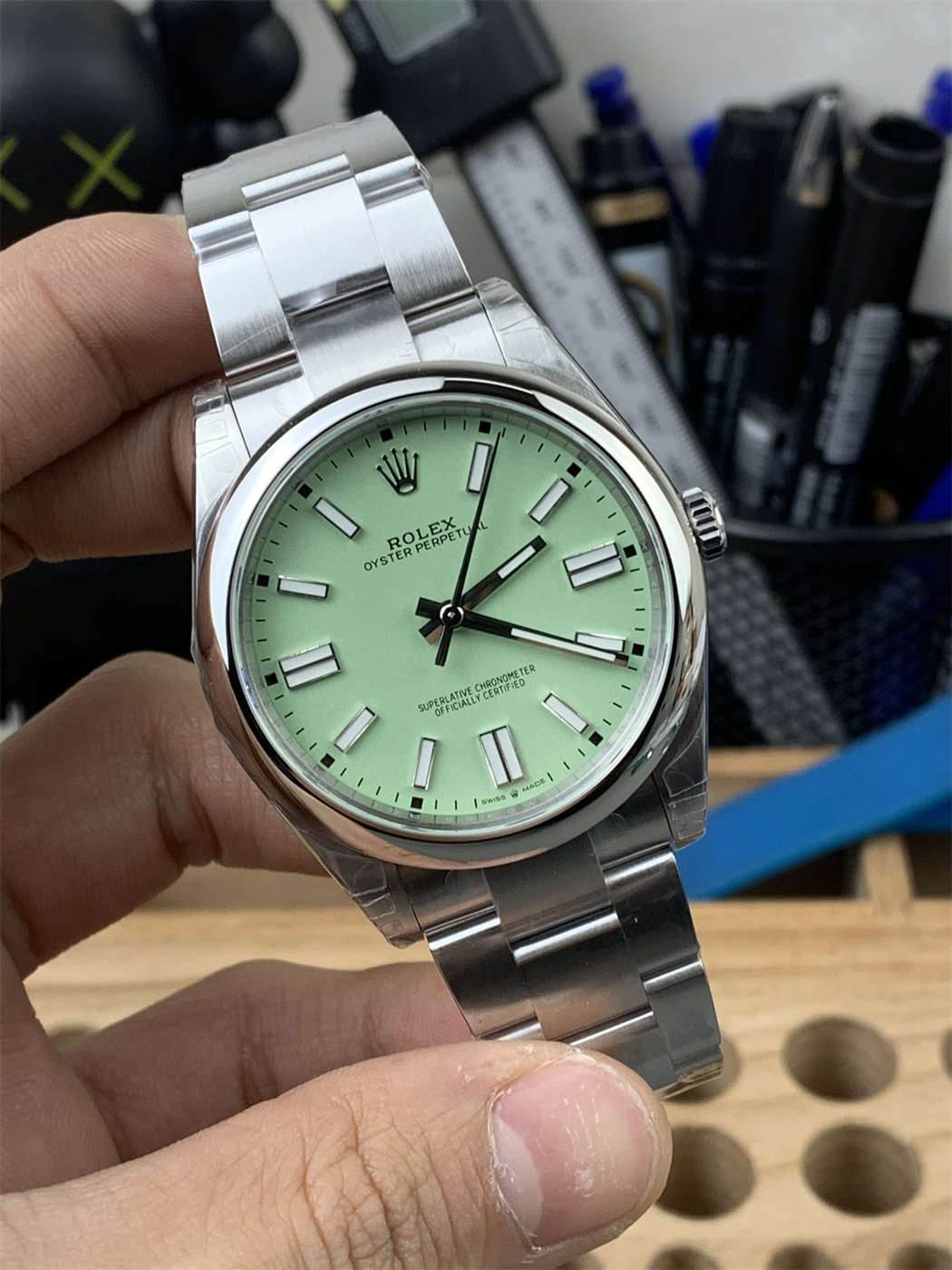 VS Factory Oyster Perpetual 41 Green Dial Replica – Avocado Green, 904L Steel, Automatic