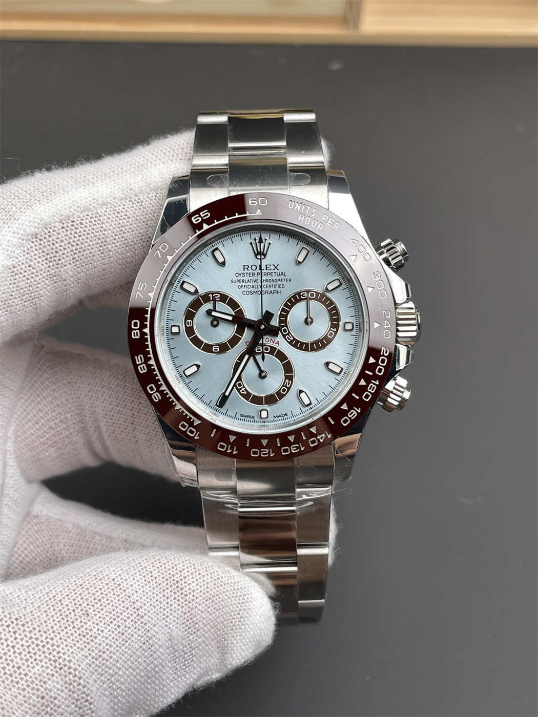 VSF Ice Blue Daytona Replica | Platinum Look with Clone 4130