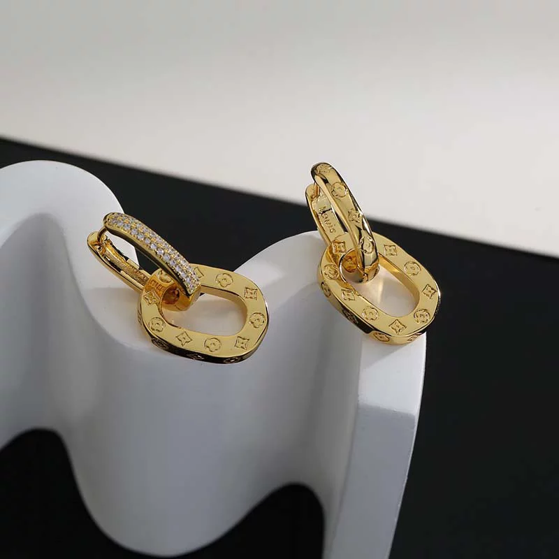 Circle Stone-set Earrings ED-931332