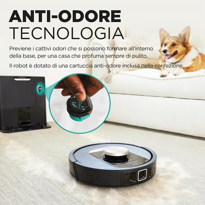 SHARK - ROBOT POWERDETECT CON AUTOSVUOTAMENTO RV2820VEEU-Nero/ Champagne