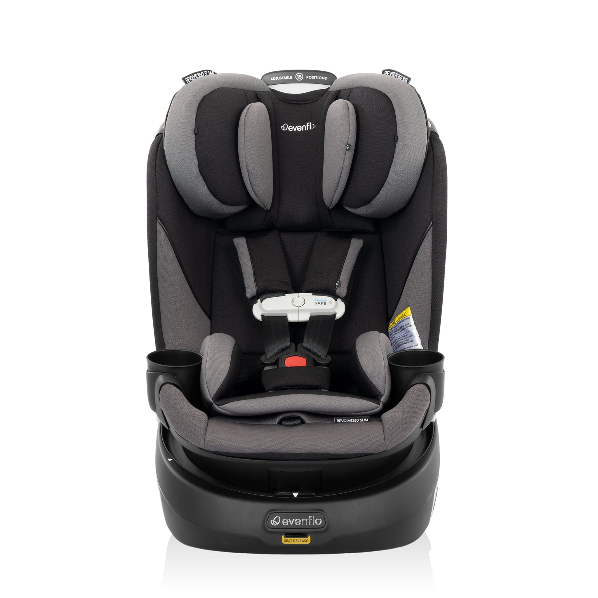 Evenflo GOLD Revolve360 Slim 2-in-1 Rotational Convertible Car Seat with SensorSafe - Obsidian