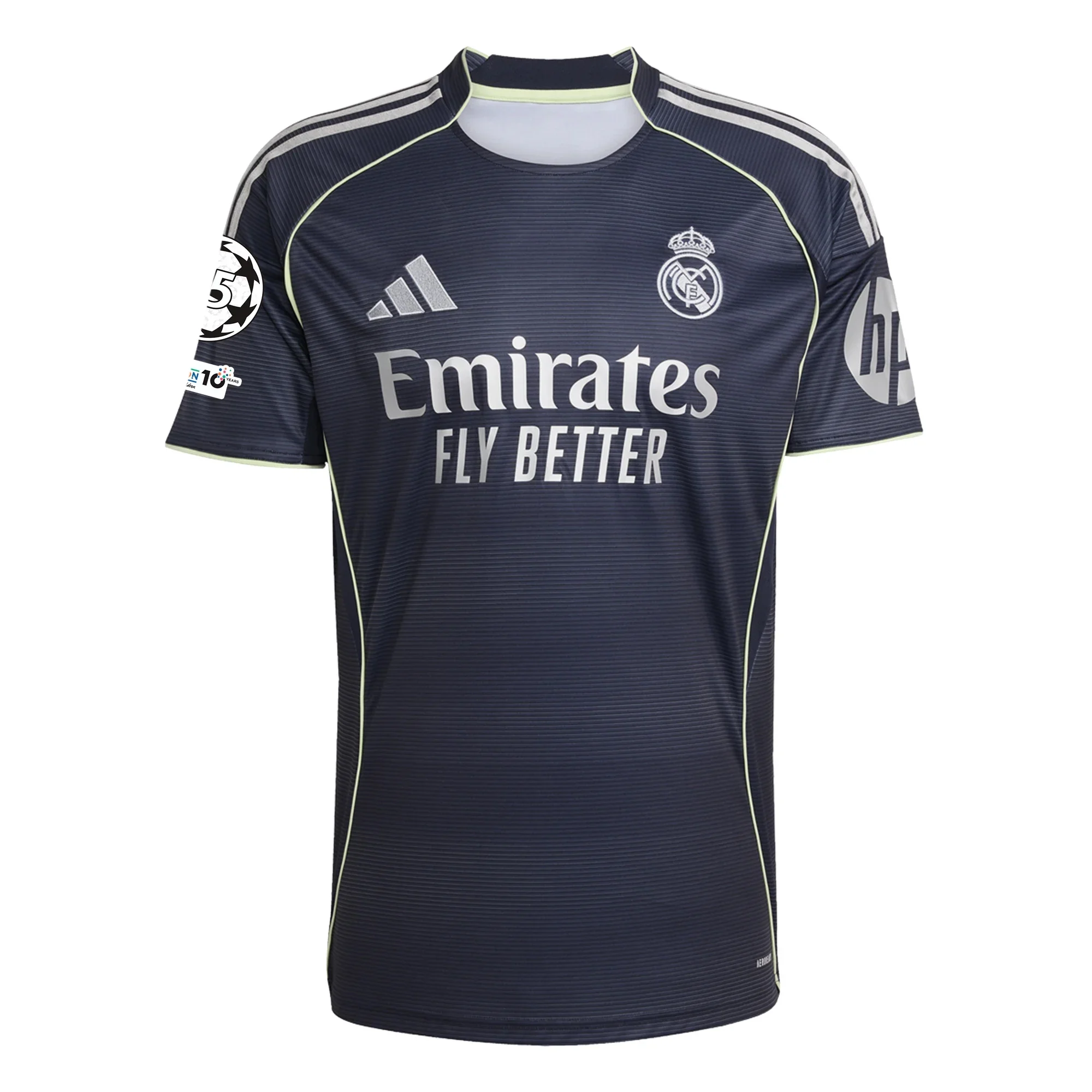 adidas Vini Jr. Real Madrid 25/26 Away Jersey w/ Champions League Patches (Legend Ink)