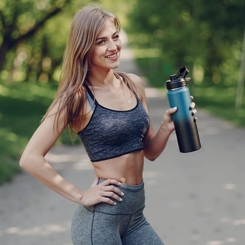 THERMOCLOUD 24 oz Insulated Water Bottle with Handle