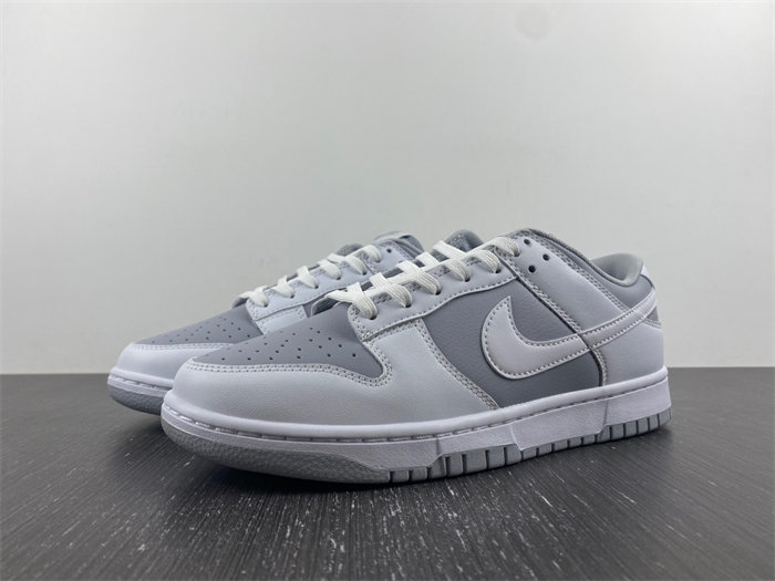 NK Dunk Low Retro White Grey  DJ6188-003