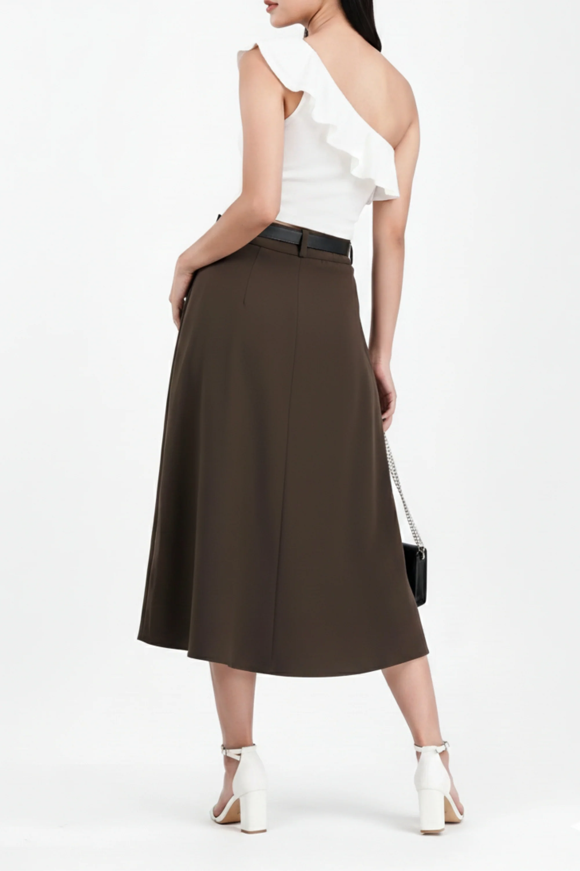 Hazel Suede Pleated Skirt