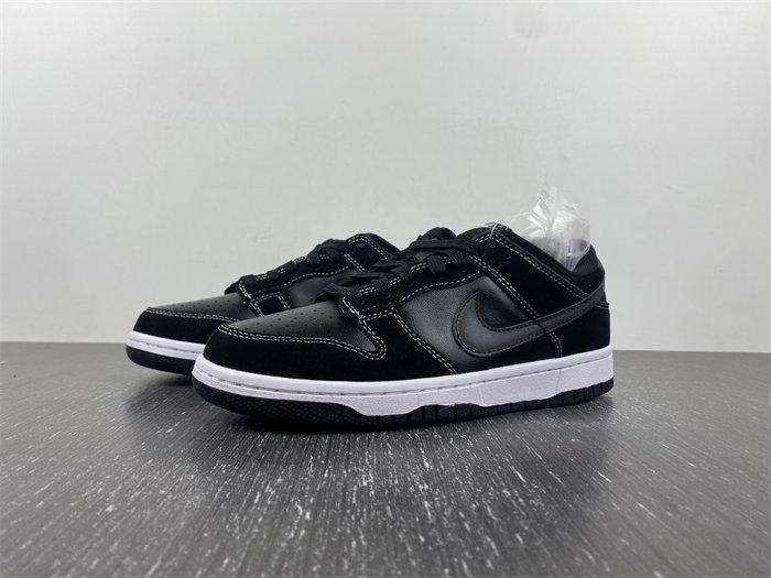 FD6923-001 NK Dunk Low Airbrush Swoosh Black