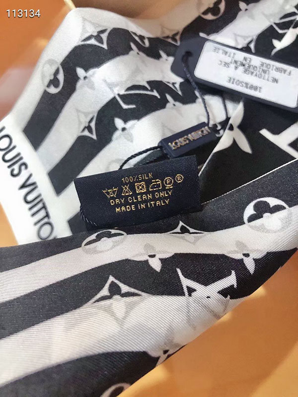 120x8cm Long Pinstripe Embroidery Handbag Ribbon Scarf Neck Bow WJ-987036
