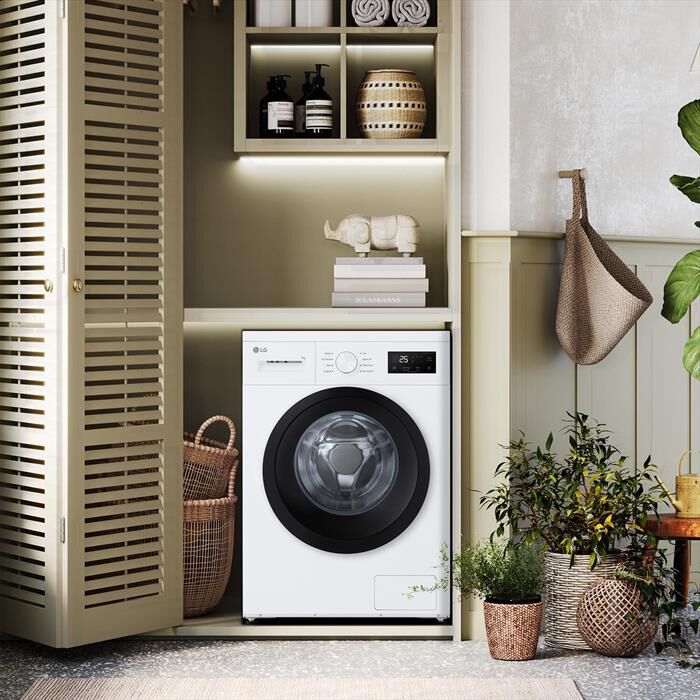 LG - Lavatrice Slim F4NA10S7NWK 7KG Classe A-White