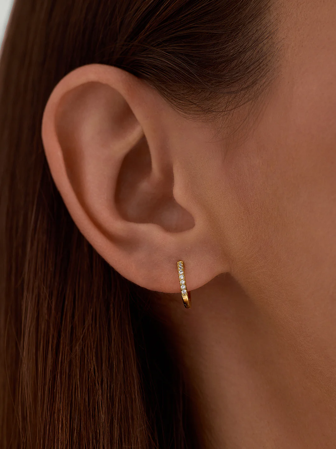 Pave Sapphire Huggies