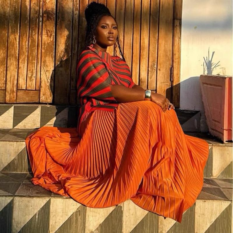 Elegant Pleated Two-Piece Set