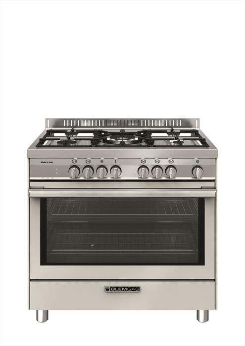 GLEM GAS - Cucina elettrica ST965MWH Classe A+-Bianco Farina