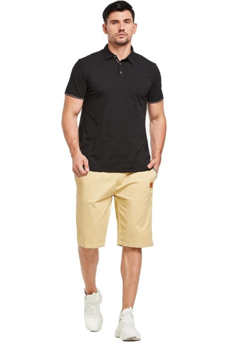 Mens Shorts Casual Classic Fit Cotton Summer