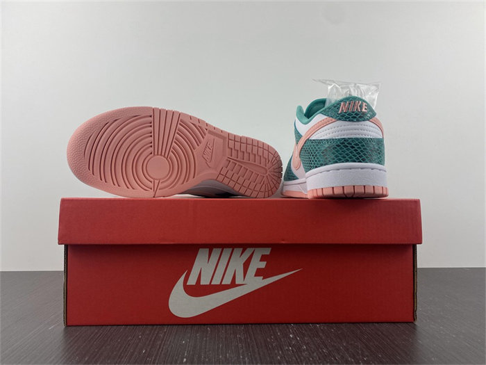 NK Dunk Low Snakeskin Washed Teal Bleached Coral DR8577-300