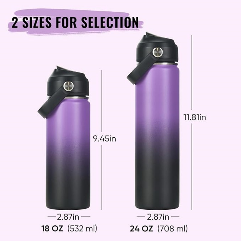 THERMOCLOUD 18oz Insulated Stainless Steel Water Bottle