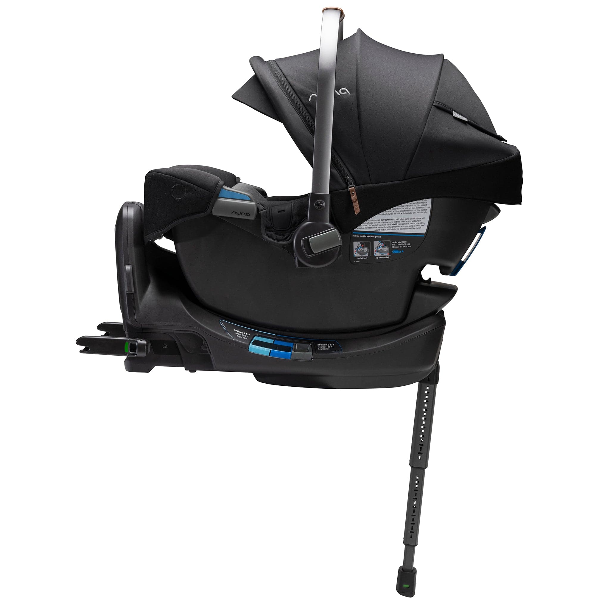 Nuna PIPA RX Infant Car Seat + RELX Base with Load Leg - Caviar