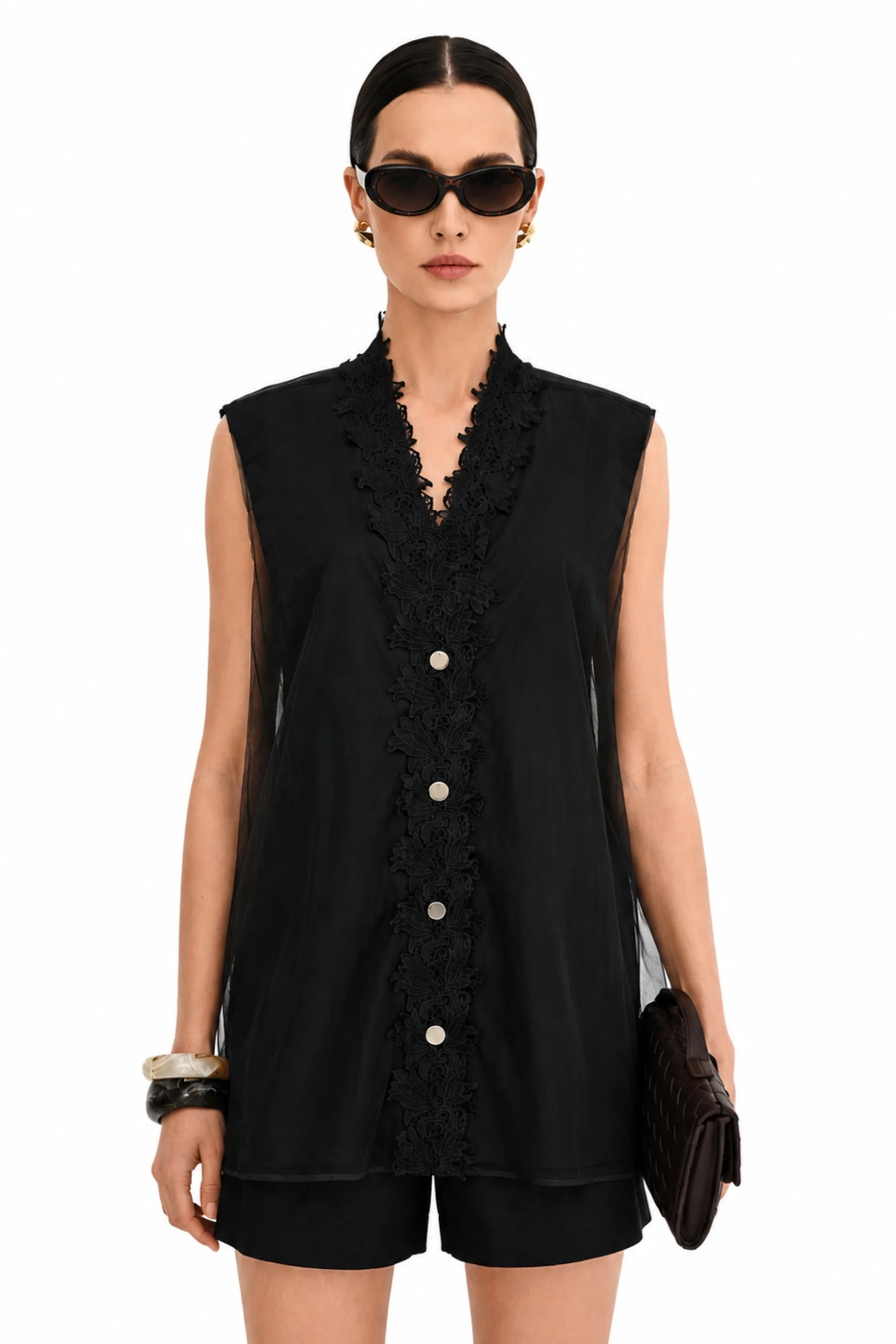 Black Orchid Sleeveless Shirt