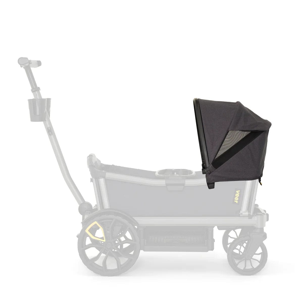 Veer Cruiser City Stroller Wagon + Canopy + Basket Bundle - Gray