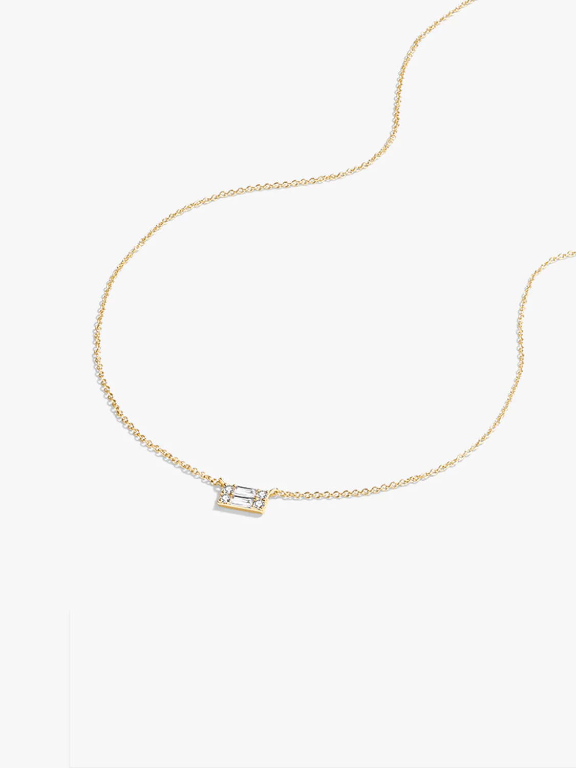 Baguette Crystal Illusion Necklace
