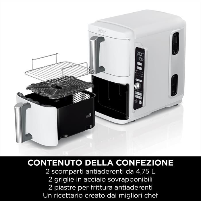 NINJA - FRIGGITRICE ARIA DOUBLESTACK 9,5 L SL400EUWH-Bianco