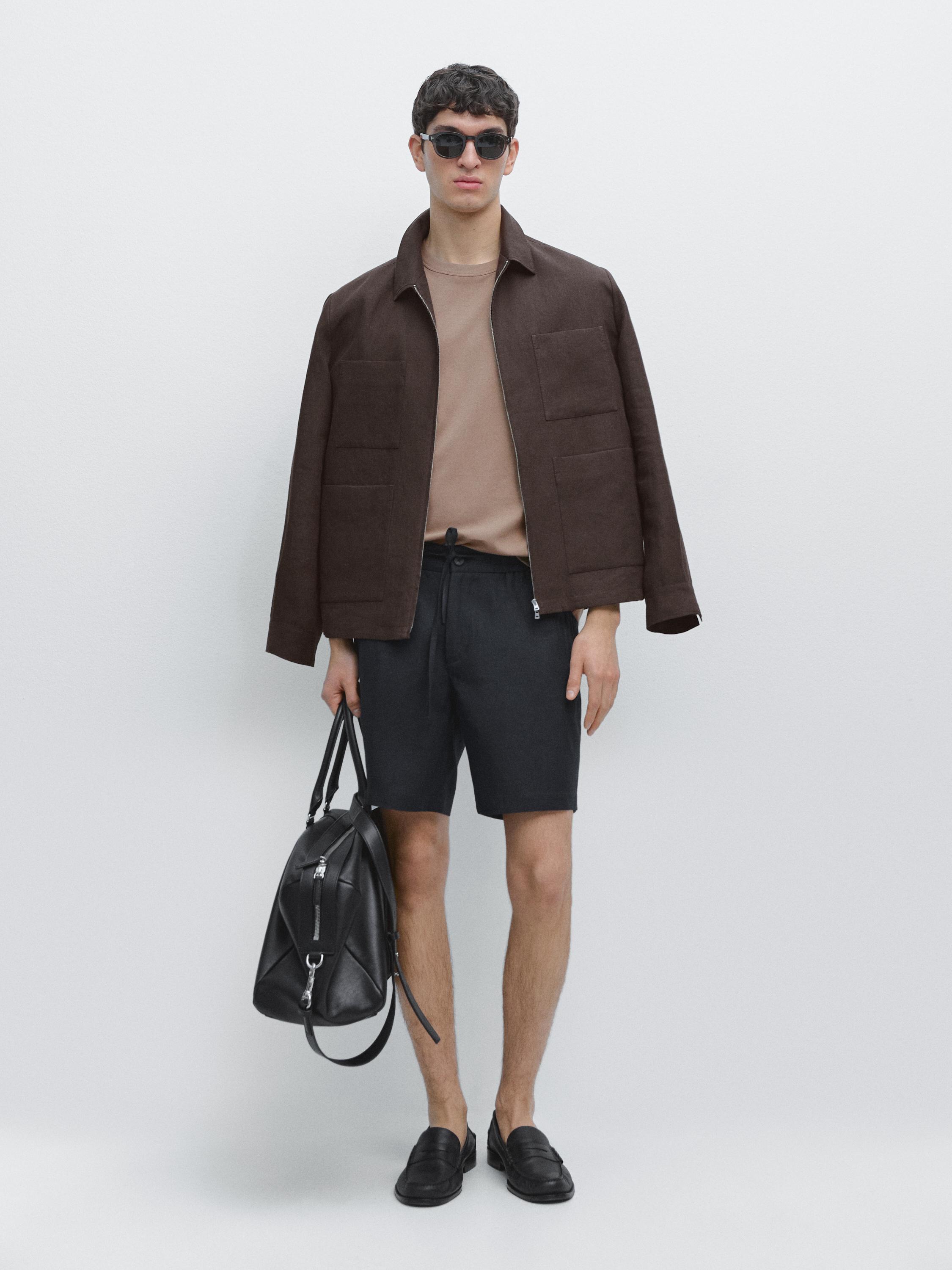 Bermuda jogger fit lino