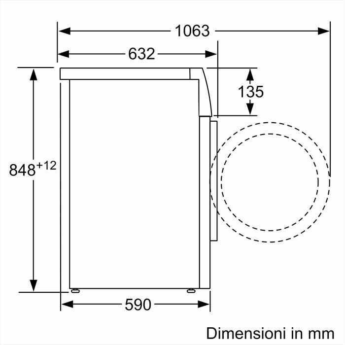BOSCH - Lavatrice Serie 2 WGE03200IT 8Kg 1200g/m Classe A-Bianco