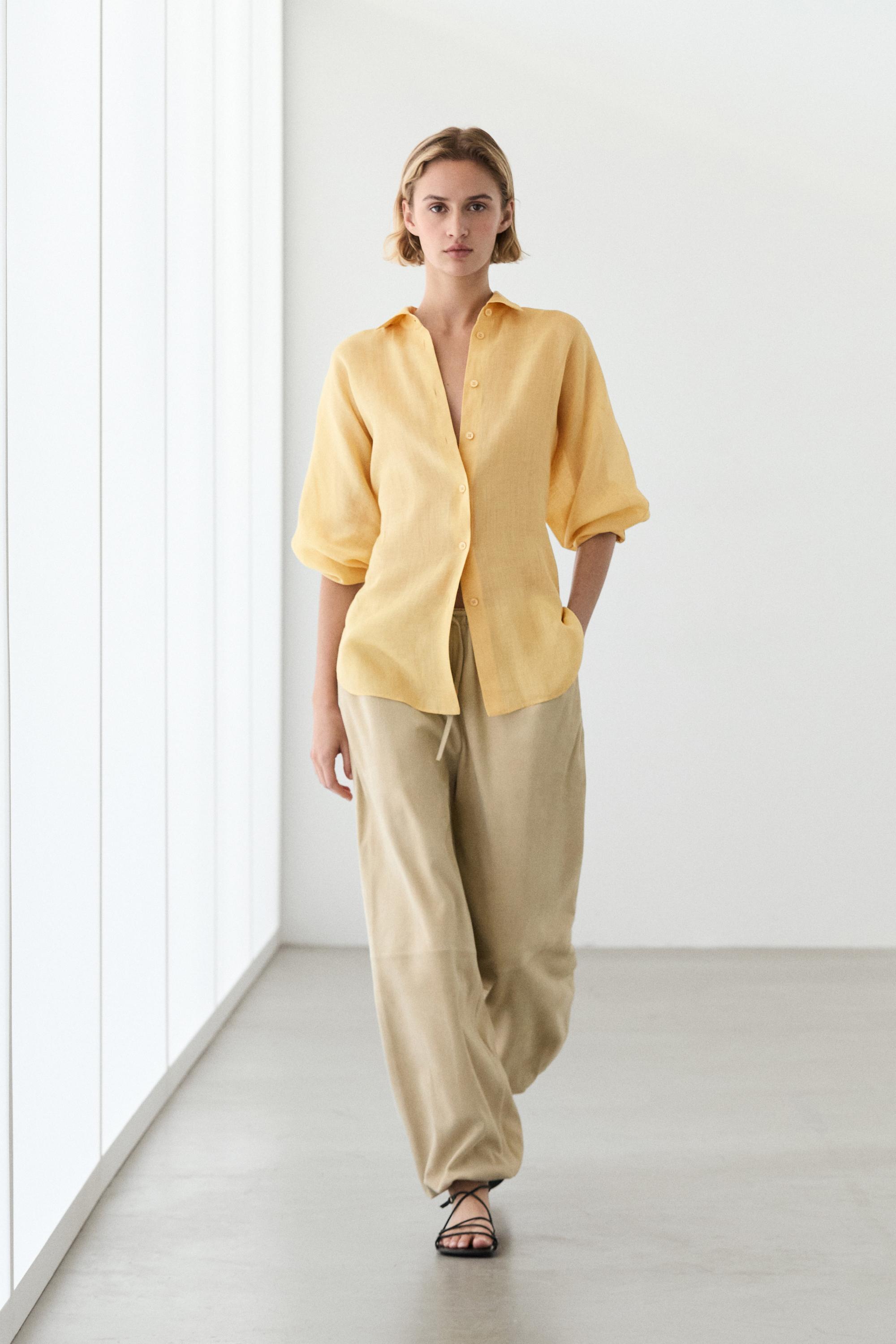 Camisa fluida 100% ramio