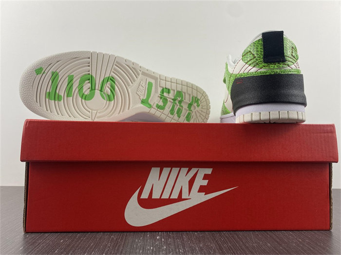 NK Dunk Low Disrupt 2 Just Do It Snakeskin Green DV1491-101