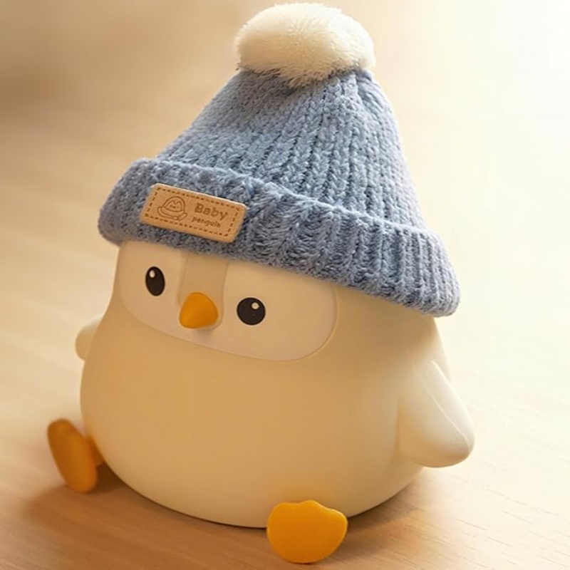 Penguin Lamp with Knit Hat