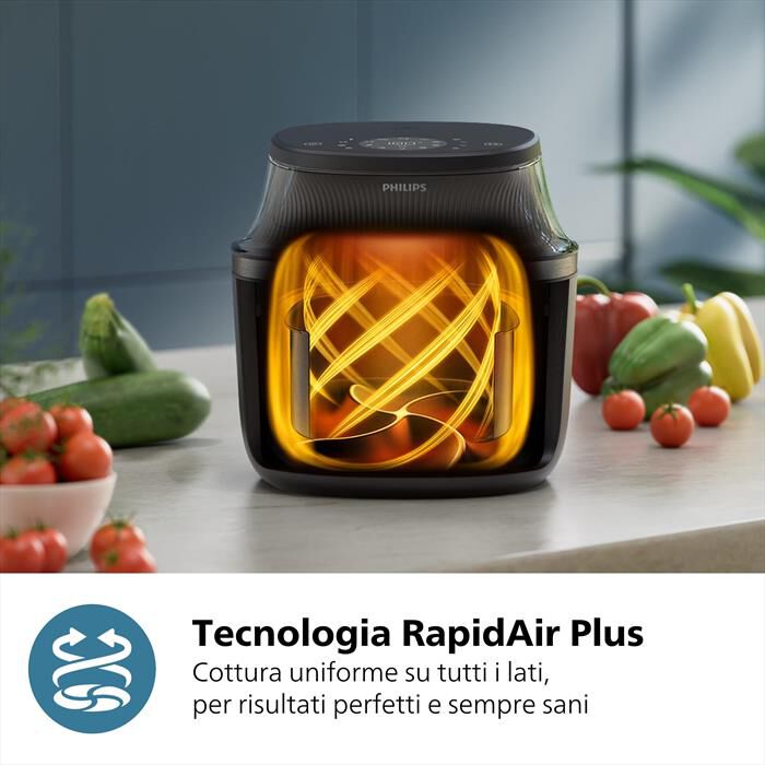 PHILIPS - Friggitrice aria AIRFRYER SERIE 3000 6.2L NA332/00-Nero