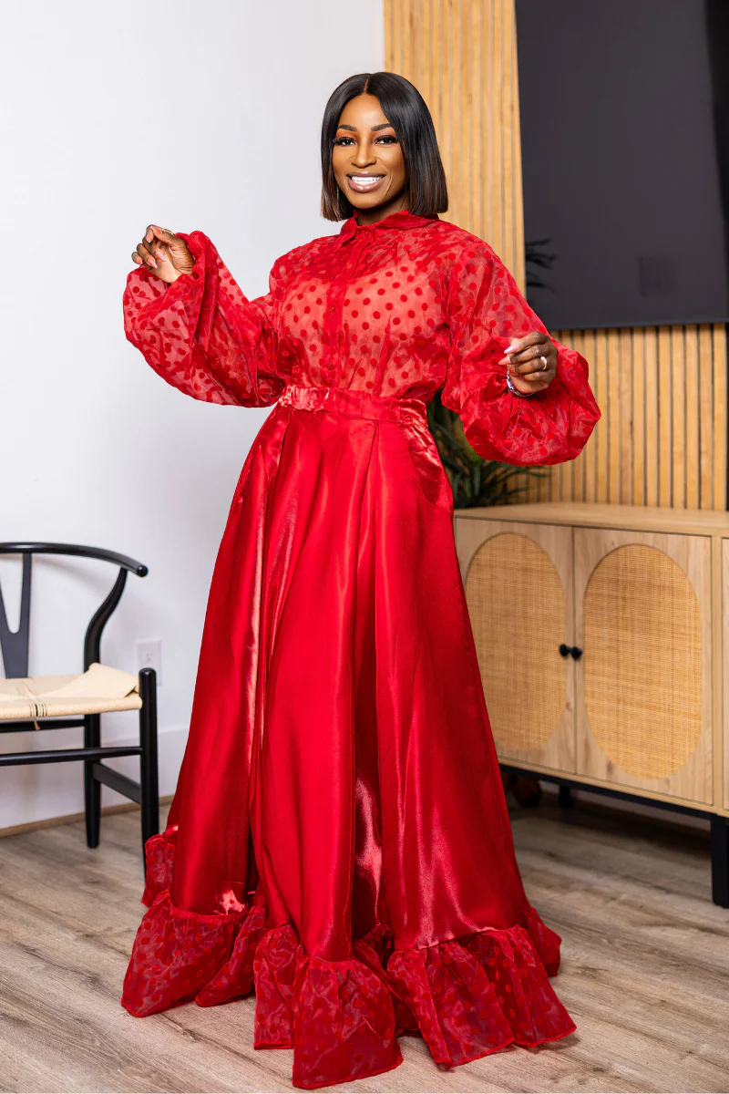 Scarlet Polkadot Set