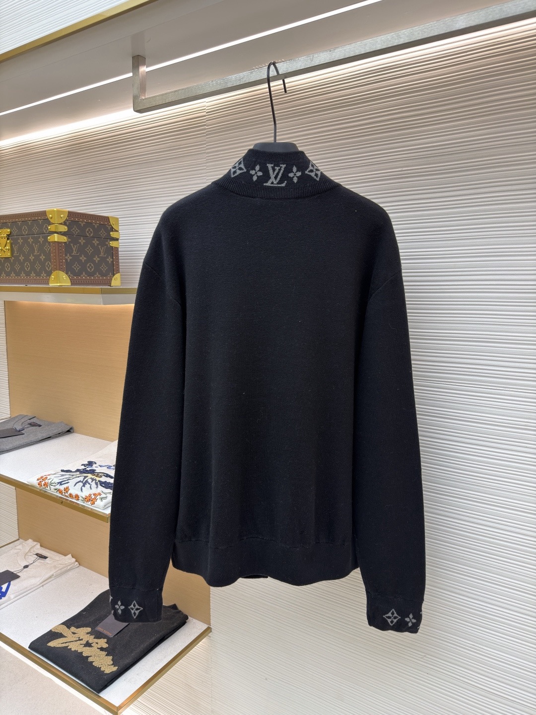 LV Wool Knit Printed Jacket 2025