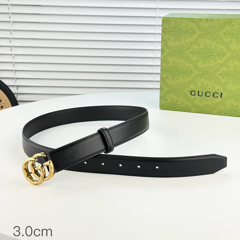 Fashion Top quality Golden Buckle Wide-3cm Real Leather Belt PD-862101