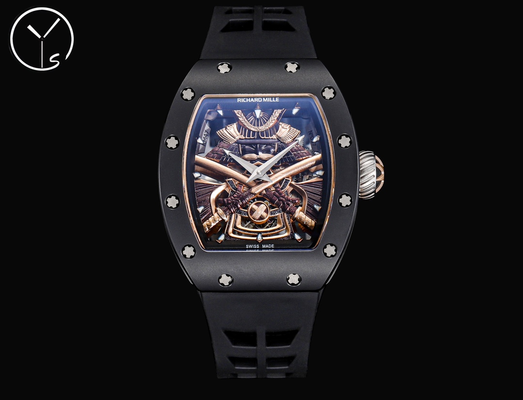 Richard Mille RM47 Replica – Real One-Piece Tourbillon Titanium “Black Knight” Watch