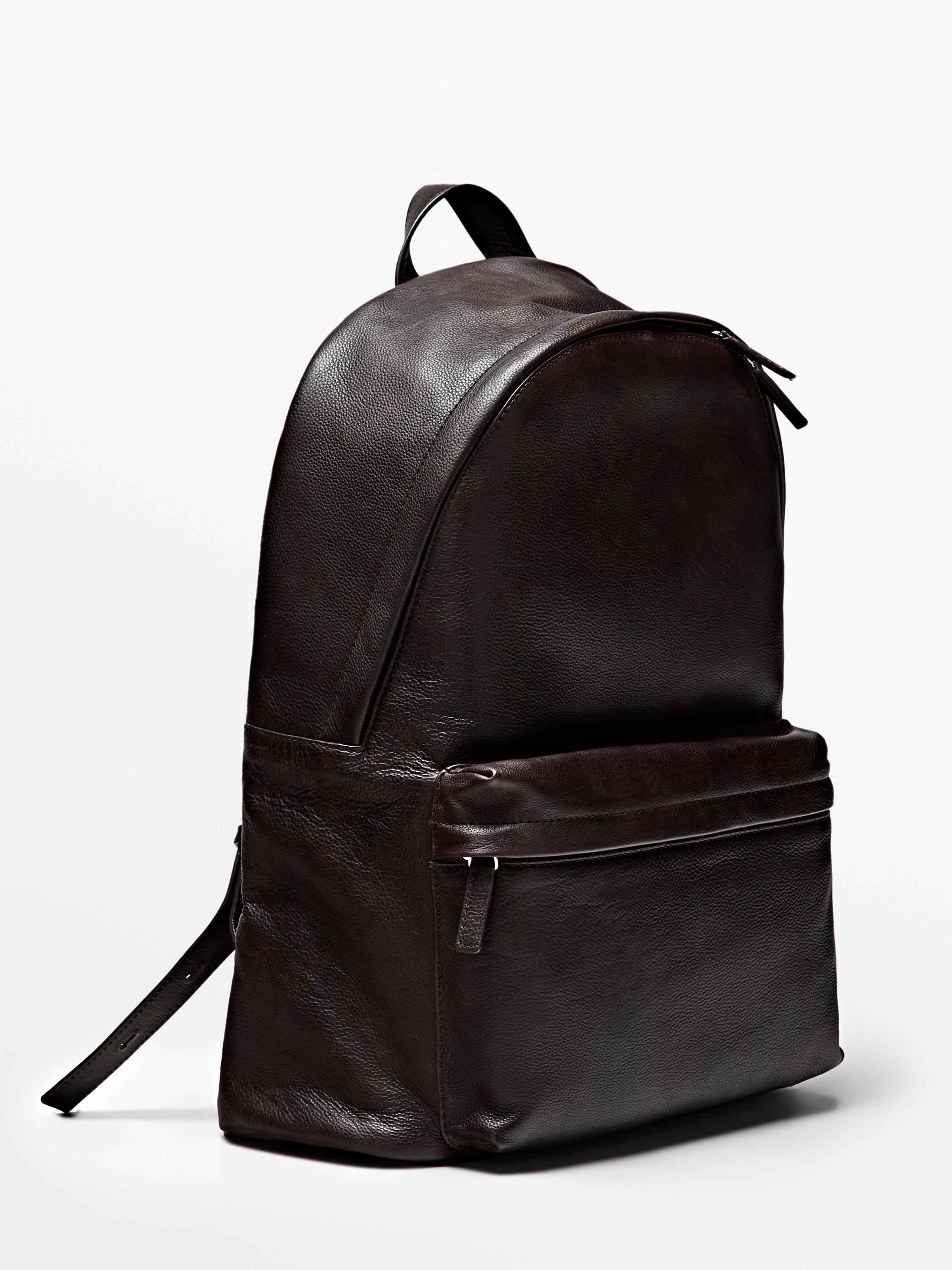 Mochila cremallera piel napa