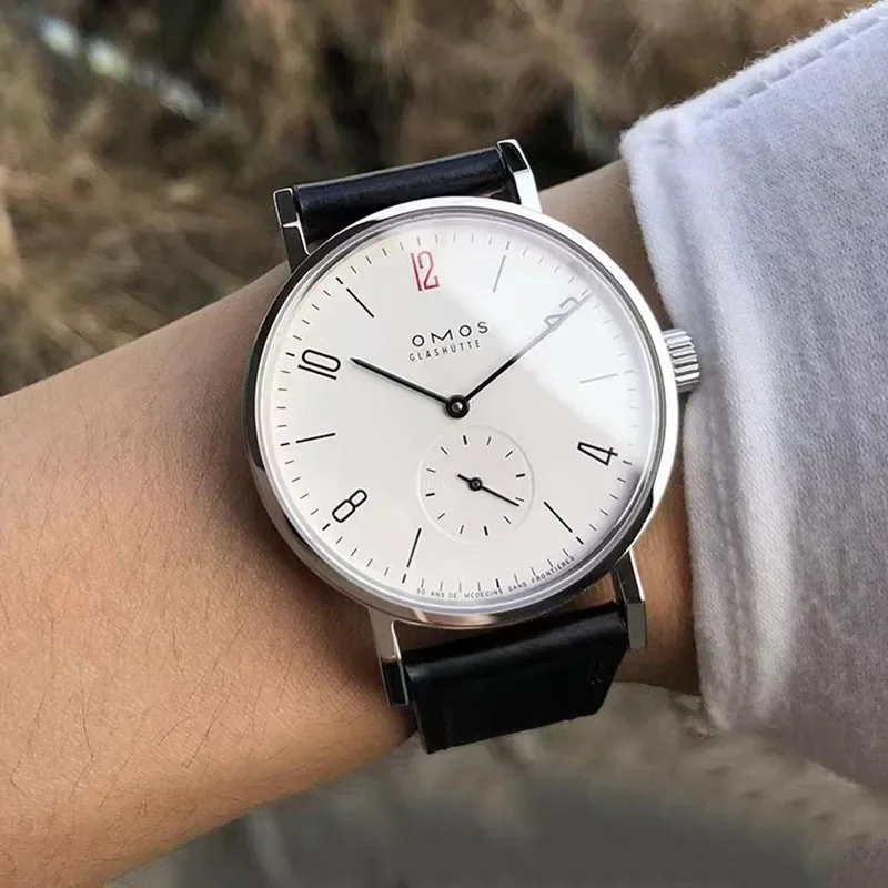 Men’s 38mm automatic mechanical watch suitable for Seagull ST1701 self-winding movement, waterproof transparent back wristwatch.