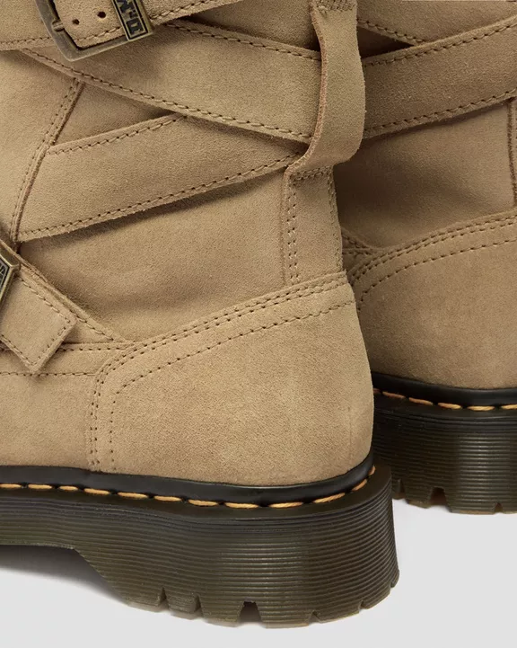 Anistone Two Strap Suede Biker Boots